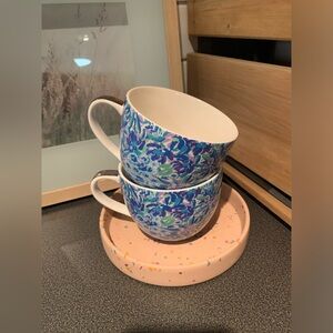 Pair of Colourful Blue & Purple Mugs